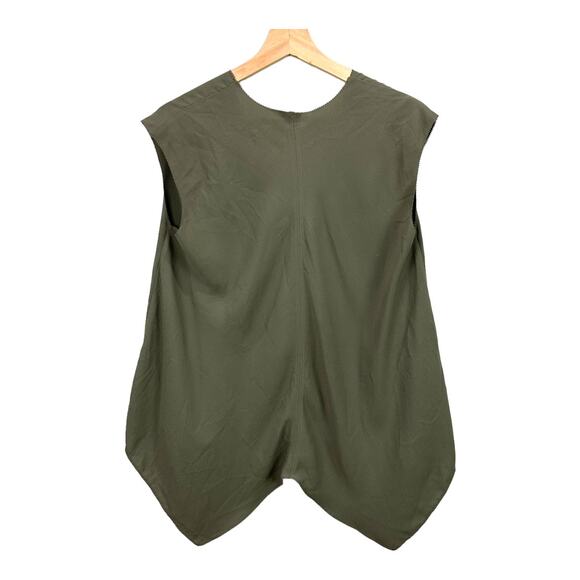 RACHEL Rachel Roy Olive Hunter Green Sleeveless Blouse S Small - Picture 2 of 6